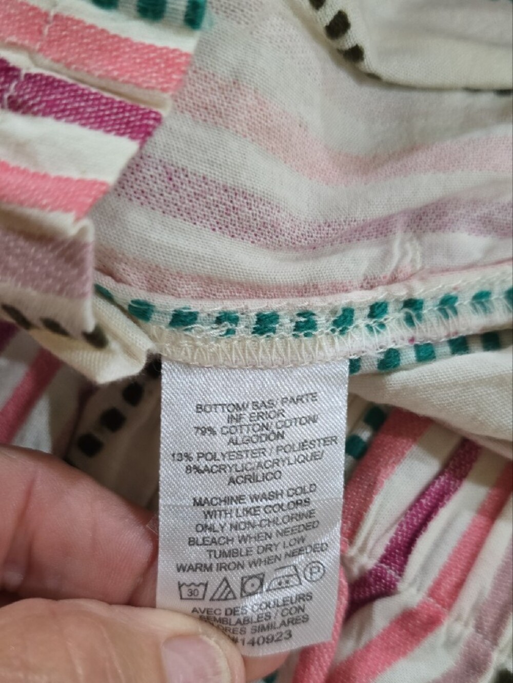 NWT-LOFT Pink Striped Pants - Picture 8 of 9